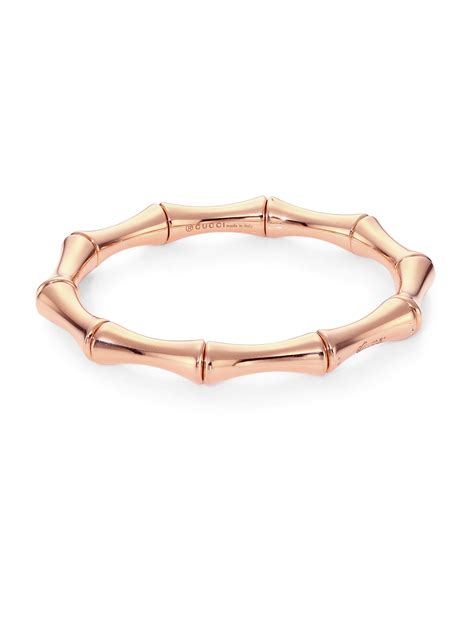 gucci 18k rose gold bamboo bracelet|Gucci interlocking silver bracelet.